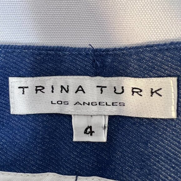 Trina Turk Blue Wide Leg Trousers - Picture 3 of 6